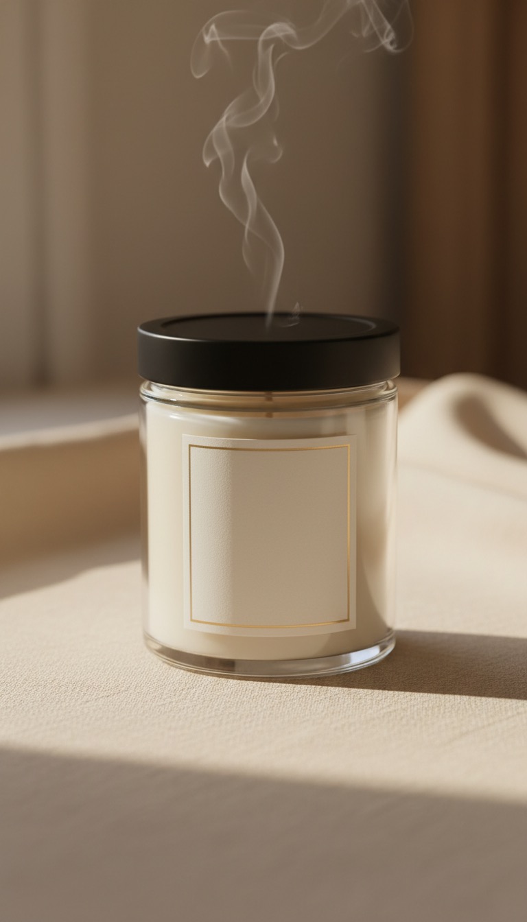 A Uniquely Yours Crafts soy candle scented with essential oils